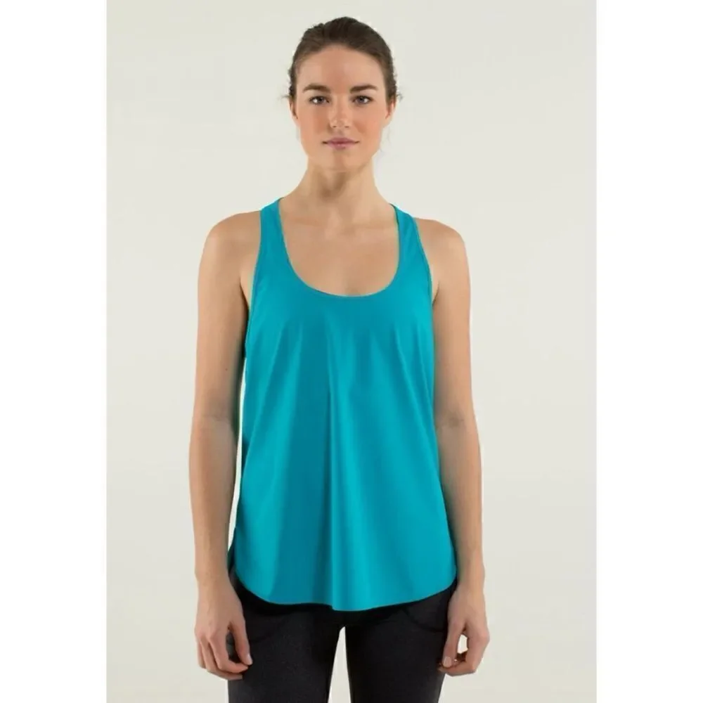 Lululemon Womens Size 6 Coastal Tank Indian Teal